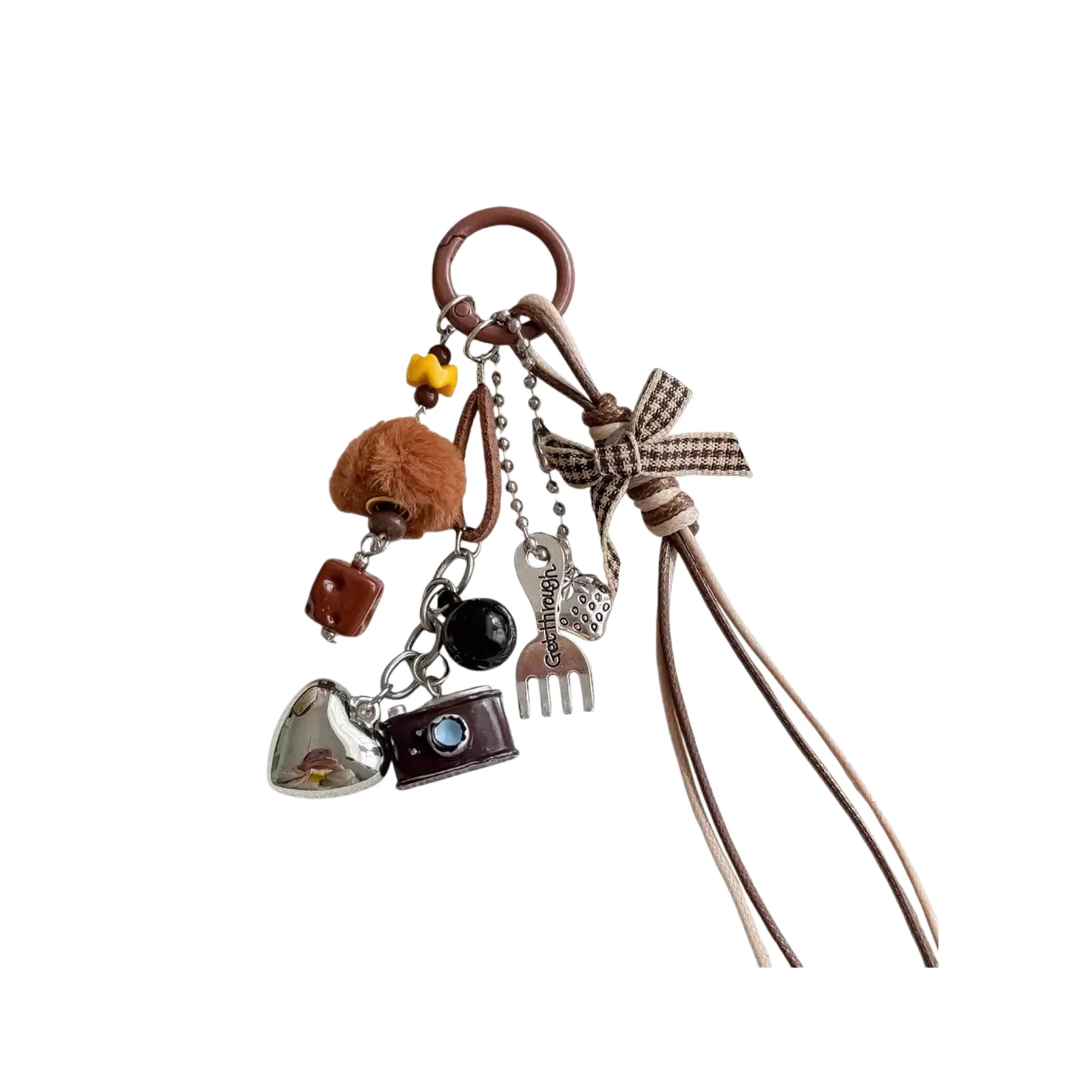 Camera & Teddy Bear Bag Charm
