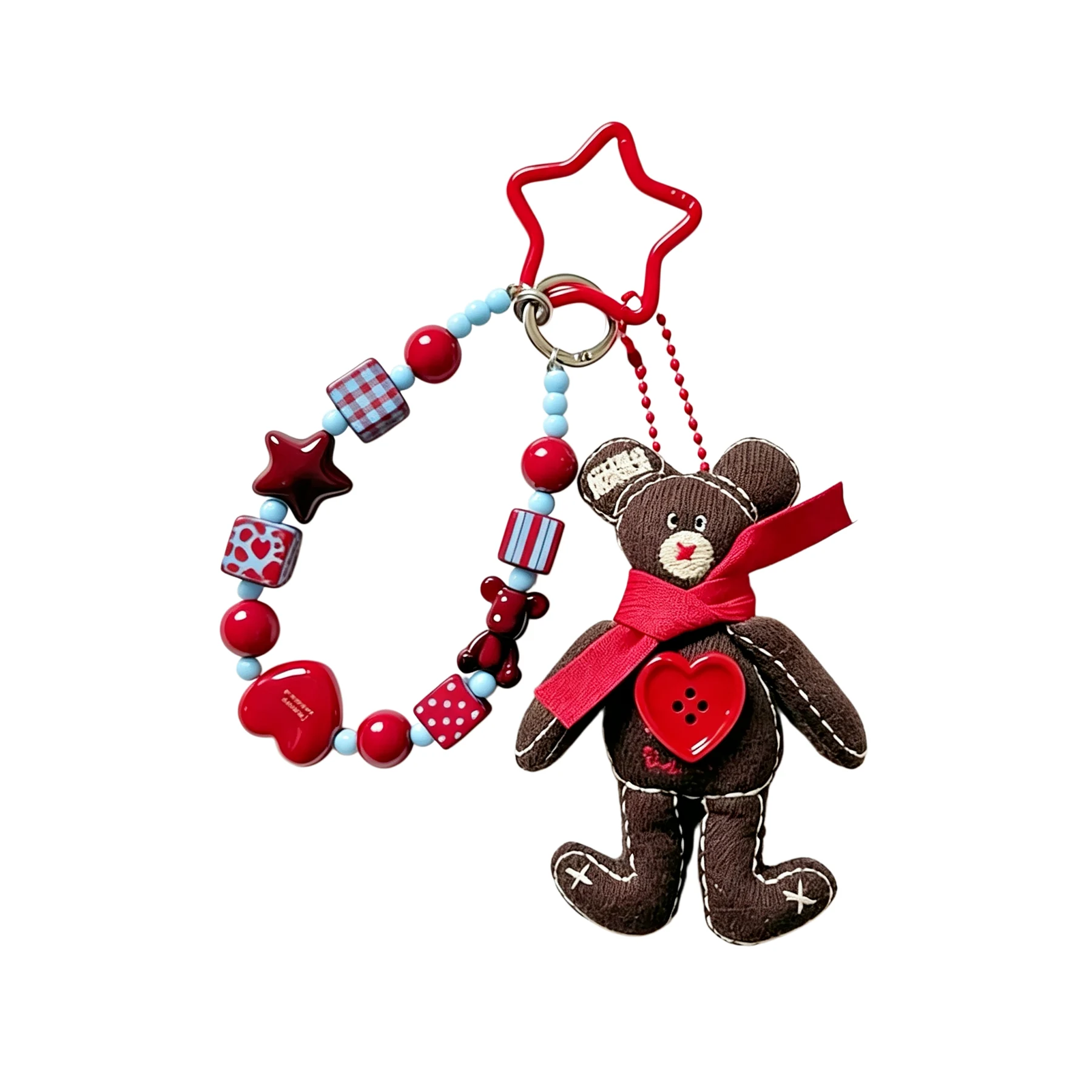 Christmas Teddy Bear Bag Charm