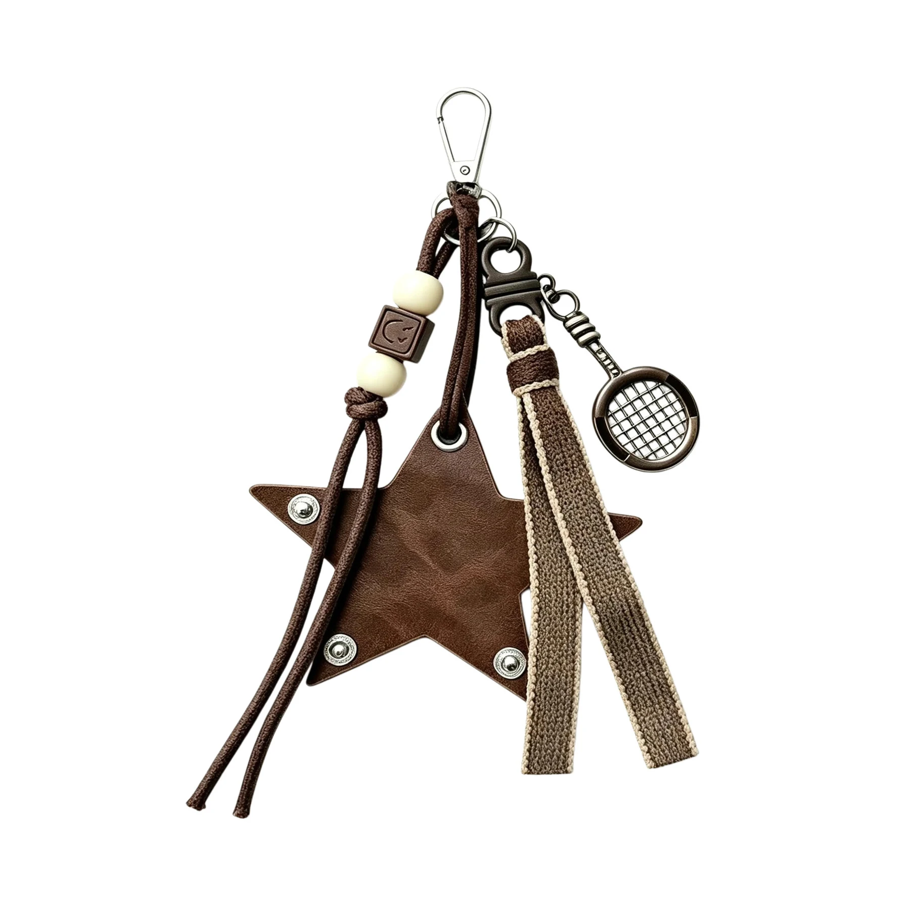 Leather-Look Star Bag Charm