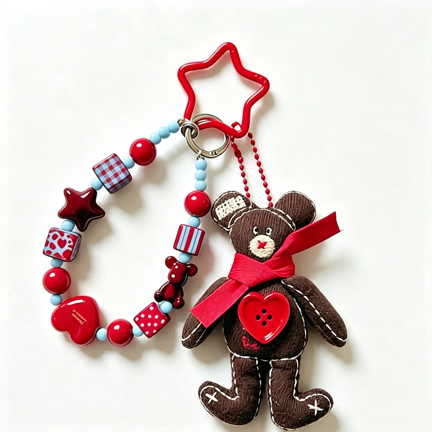 Christmas Teddy Bear Bag Charm