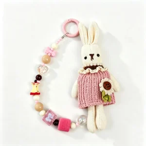 Knitted Rabbit Phone Charm Strap