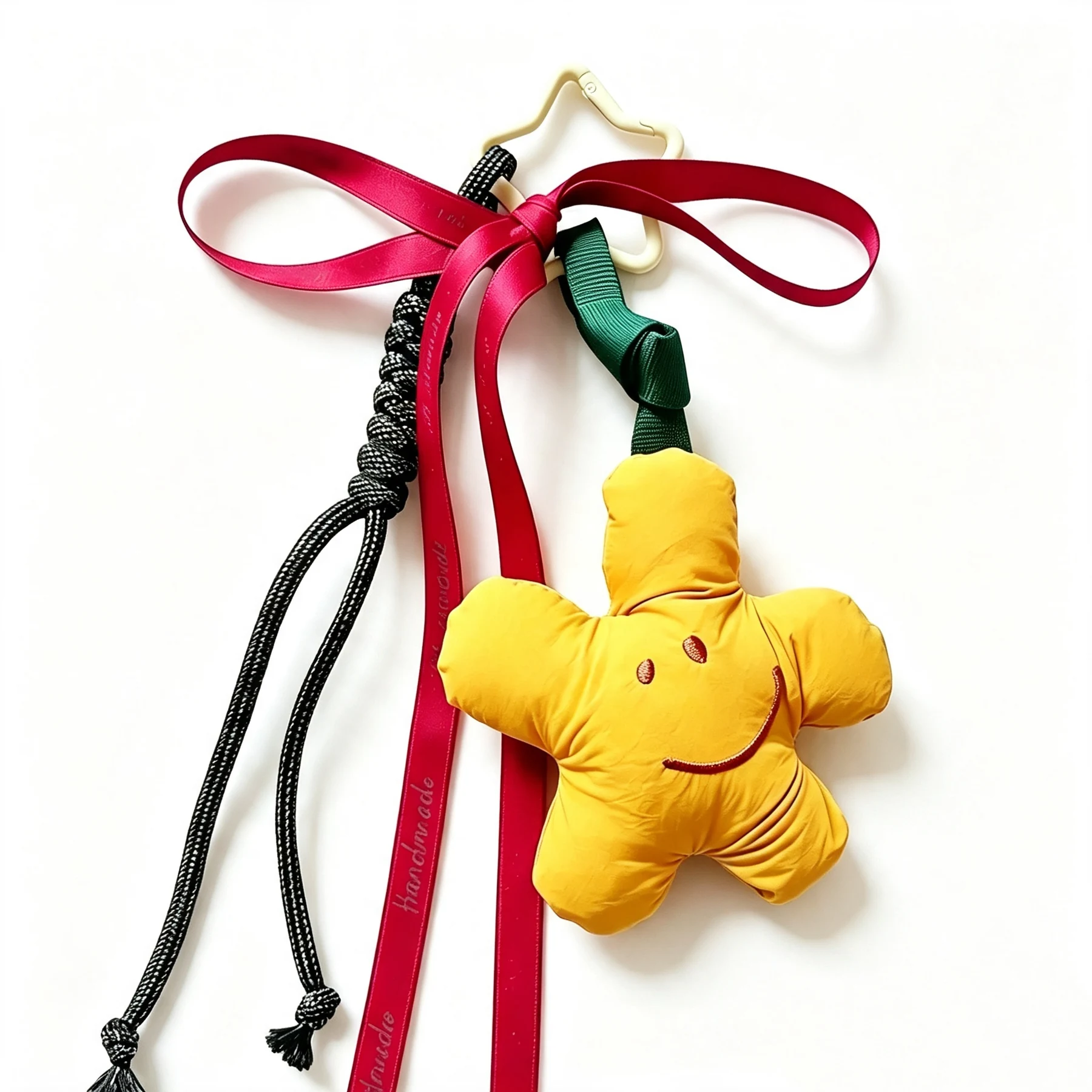 Plush Smiley Star Bag Charm