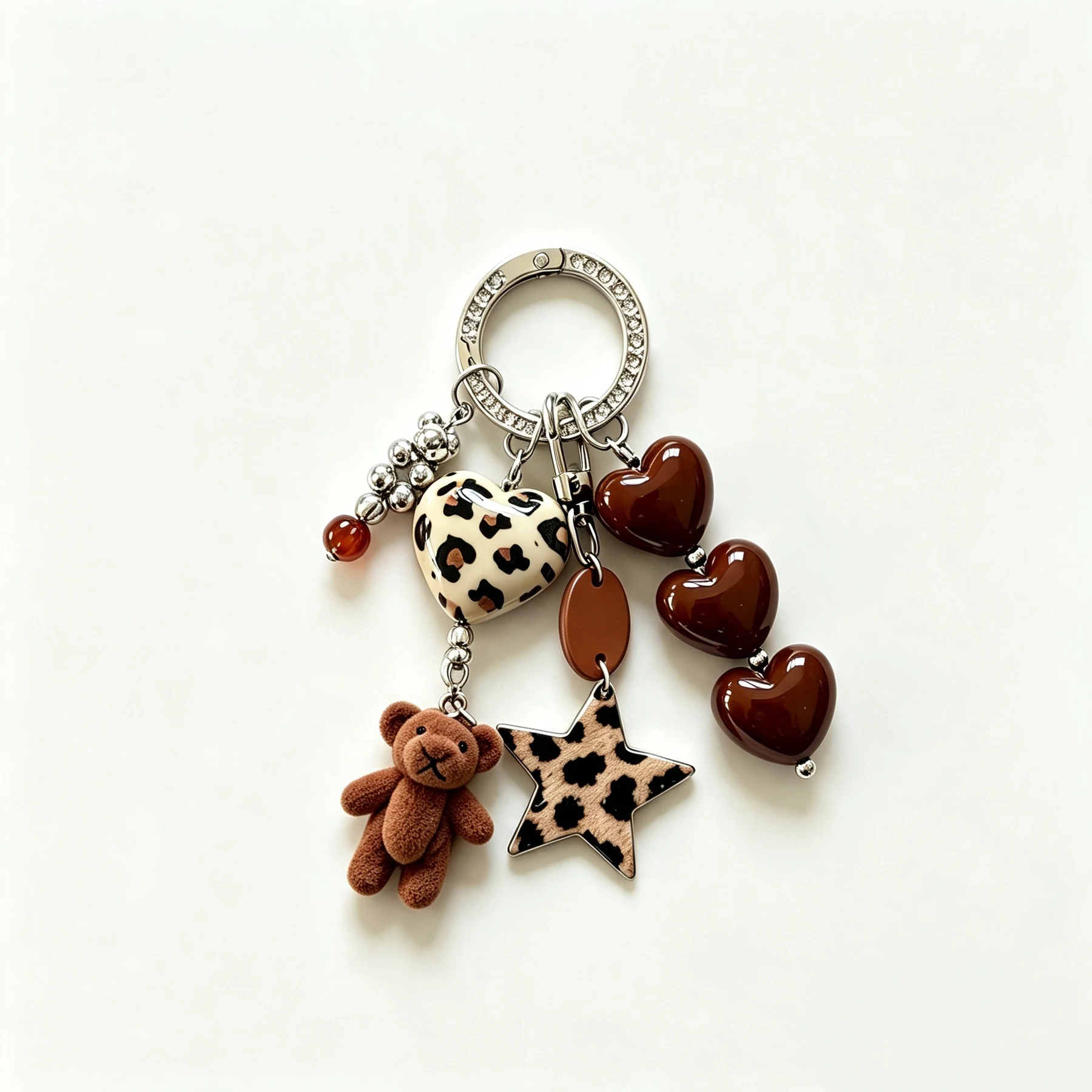 Leopard Teddy Bear Bag Charm