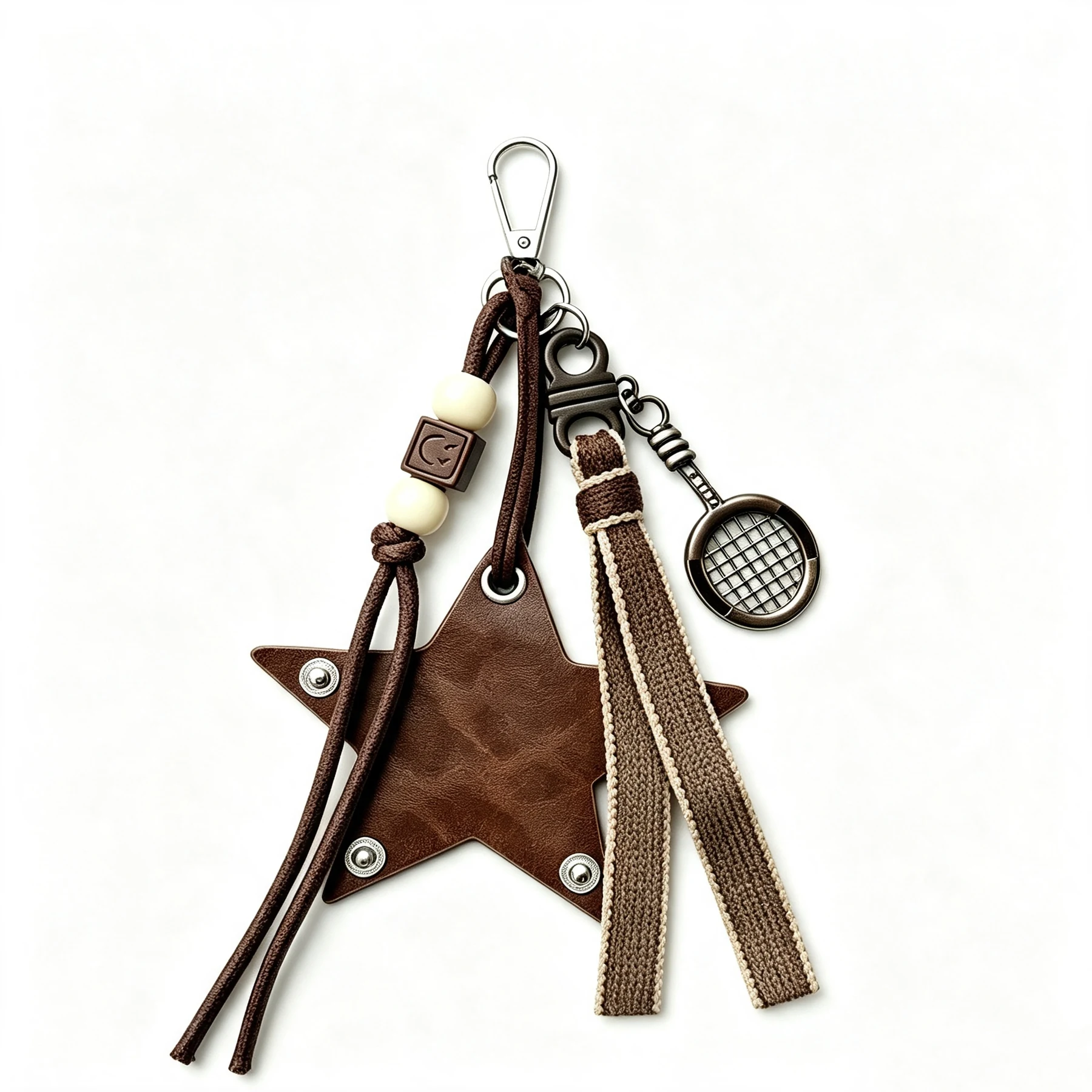 Leather-Look Star Bag Charm