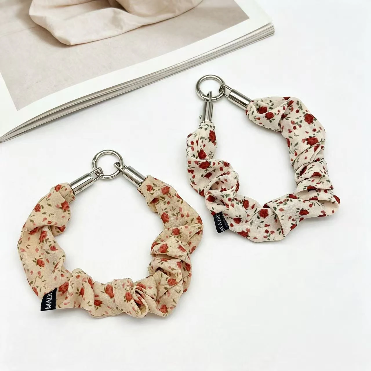 Floral Scrunchie Phone Wrist Strap
