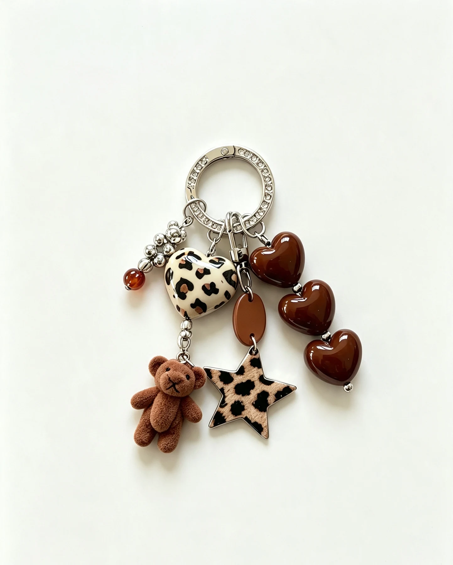 Leopard Teddy Bear Bag Charm